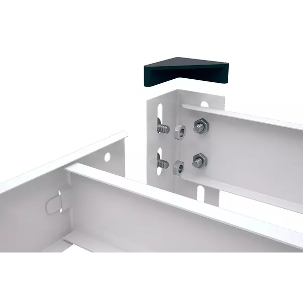 Металевий стелаж 180×90×50 см, 5 полиць, ДСП, білий, Еталонфото, зображення 9