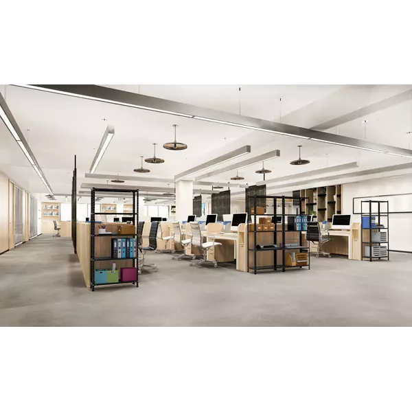 Металевий стелаж 200×120×60 см, 5 полиць, чорний, Атлант, Кількість полиць: 5, Колір: чорний матовий, Висота: 200, Ширина: 120, Глибина: 60фото, зображення 8