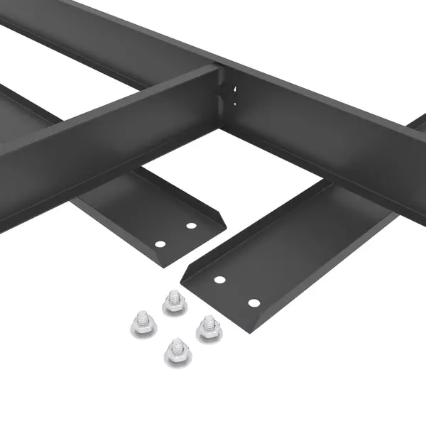 Металевий стелаж 180×70×40 см, 5 полиць, МДФ, чорний, Еталонфото, зображення 7