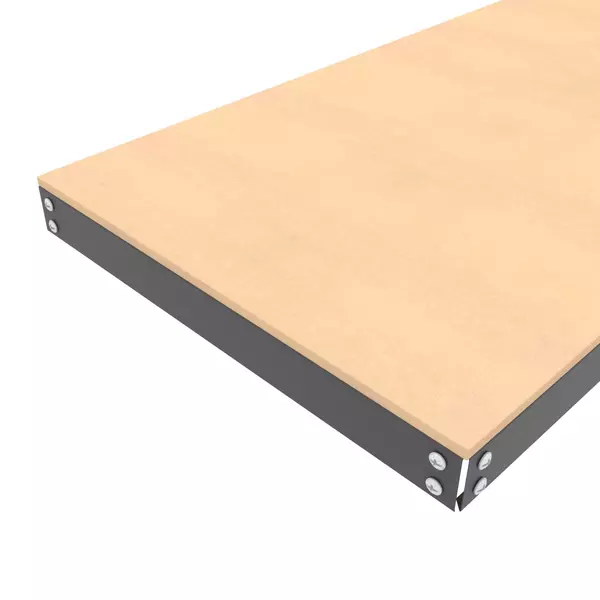 Металевий стелаж 180×70×40 см, 5 полиць, МДФ, чорний, Еталонфото, зображення 8