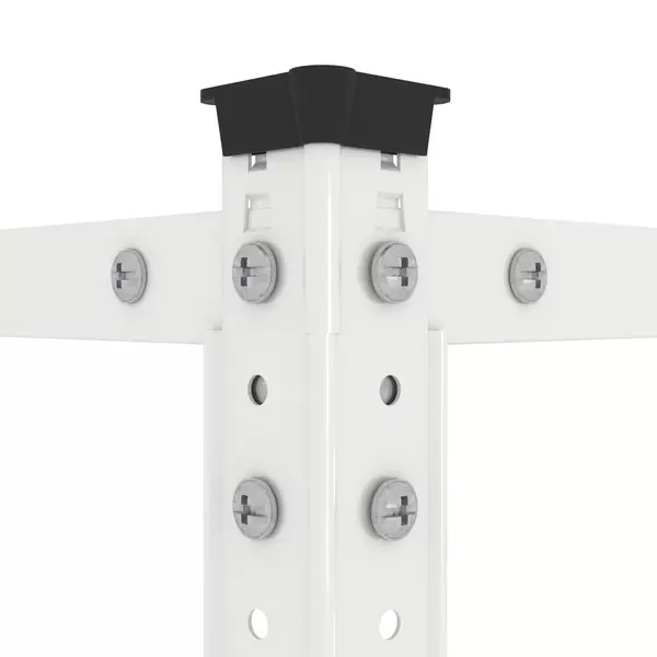 Металевий стелаж 180×90×60 см, 5 полиць, білий, Кронос, Кількість полиць: 5, Колір: білий, Висота: 180, Ширина: 90, Глибина: 60фото, зображення 8