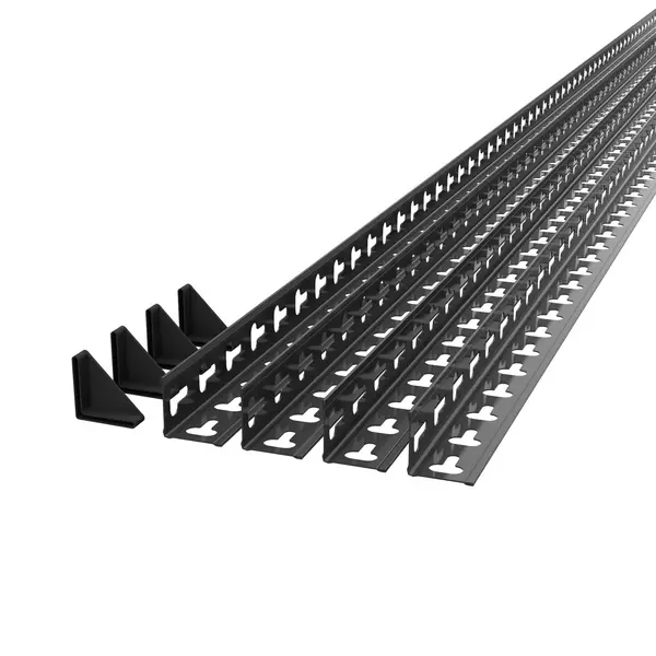 Металевий стелаж 180×140×60 см, 4 полиці, ДСП, чорний, Титан, Кількість полиць: 4, Колір: чорний матовий, Висота: 180, Ширина: 140, Глибина: 60фото, зображення 9