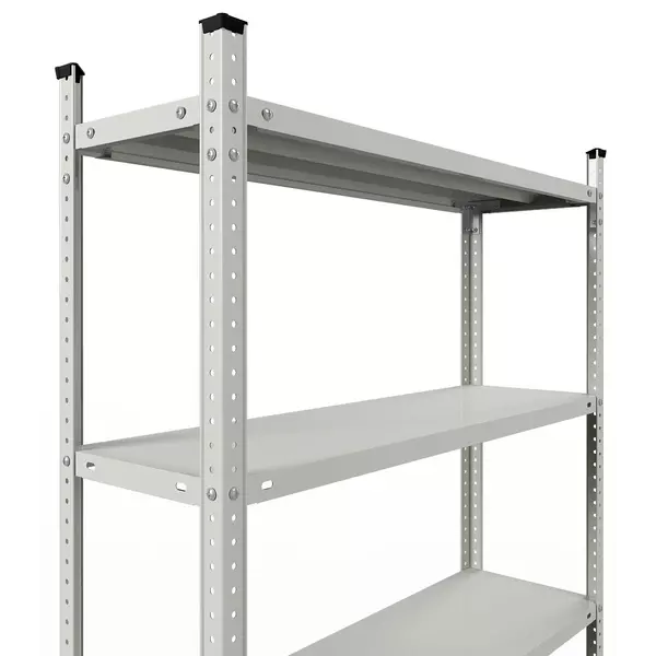 Металевий стелаж 200×120×30 см, 5 полиць, сірий, Атлант, Кількість полиць: 5, Колір: сірий, Висота: 200, Ширина: 120, Глибина: 30фото, зображення 3