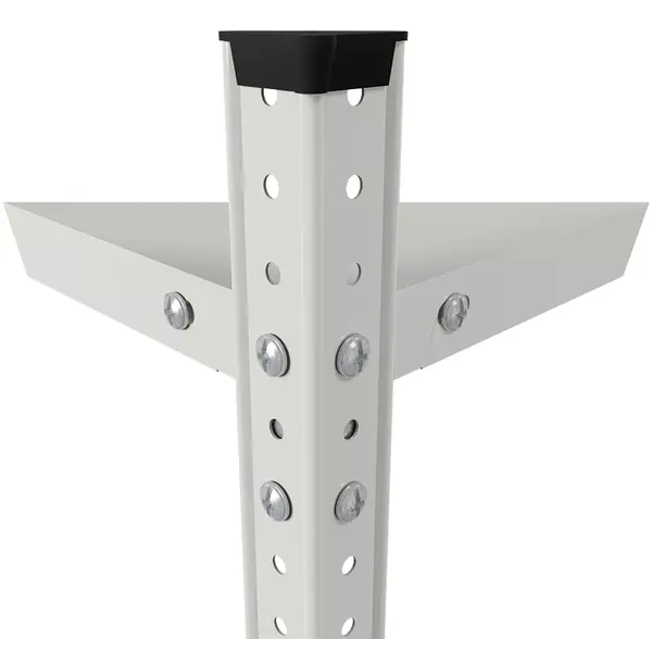 Металевий стелаж 200×90×30 см, 5 полиць, сірий, Атлант, Кількість полиць: 5, Колір: сірий, Висота: 200, Ширина: 90, Глибина: 30фото, зображення 4