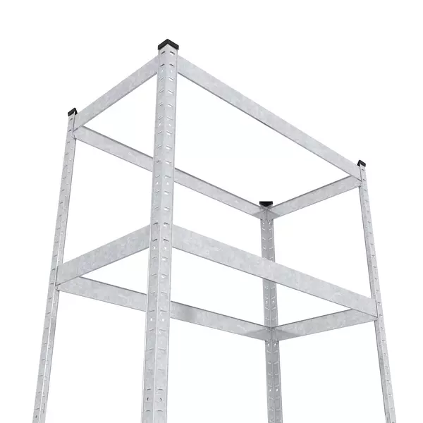 Металевий стелаж 180×40×40 см, 5 полиць, ДСП, оцинкований, Бюджет, Кількість полиць: 5, Колір: оцинкований, Матеріал полиць: ДСП, Висота: 180, Ширина: 40, Глибина: 40фото, зображення 5