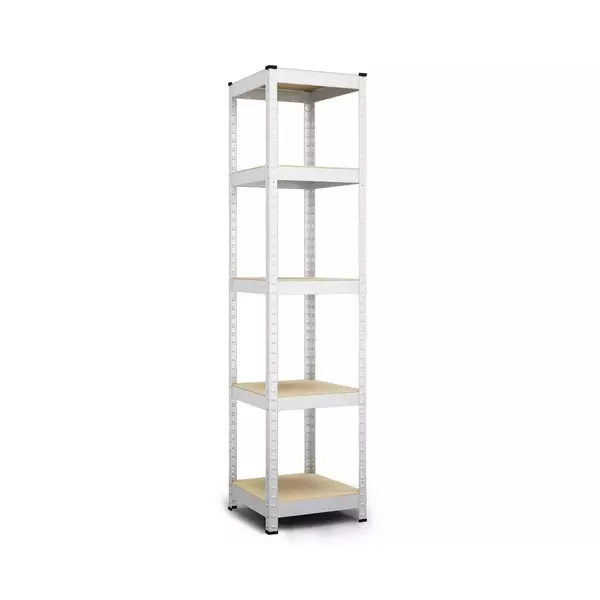 Металевий стелаж 180×40×40 см, 5 полиць, ДСП, оцинкований, Бюджет, Кількість полиць: 5, Колір: оцинкований, Матеріал полиць: ДСП, Висота: 180, Ширина: 40, Глибина: 40фото