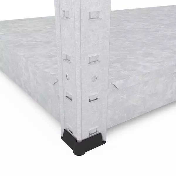 Металевий стелаж 180×90×30 см, 5 полиць, сталь, оцинкований, Бюджет, Кількість полиць: 5, Колір: оцинкований, Матеріал полиць: метал, Висота: 180, Ширина: 90, Глибина: 30фото, зображення 5