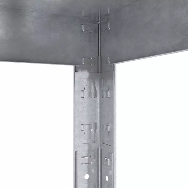 Металевий стелаж 180×120×50 см, 5 полиць, сталь, оцинкований, Бюджет, Кількість полиць: 5, Колір: оцинкований, Матеріал полиць: метал, Висота: 180, Ширина: 120, Глибина: 50фото, зображення 8