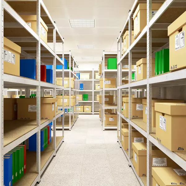 Металевий стелаж 180×90×40 см, 5 полиць, ДСП, оцинкований, Стандарт, Кількість полиць: 5, Колір: оцинкований, Висота: 180, Ширина: 90, Глибина: 40фото, зображення 4