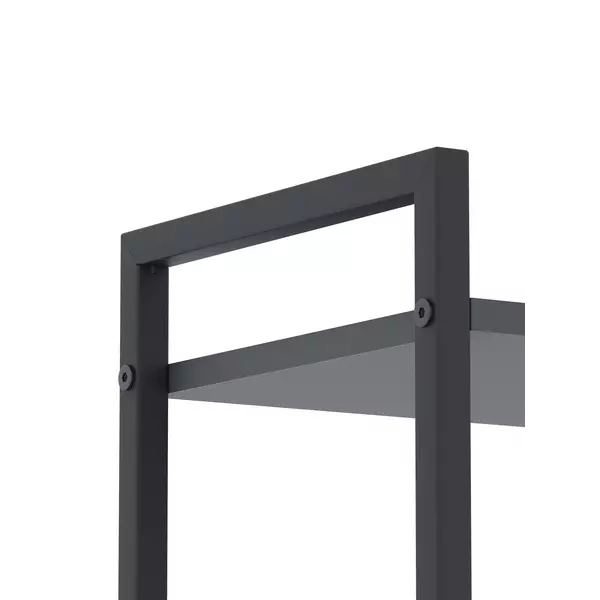 Металевий стелаж 90×80×40 антрацит-антрацит, 3 полиці ЛДСП, Лофтфото, зображення 3