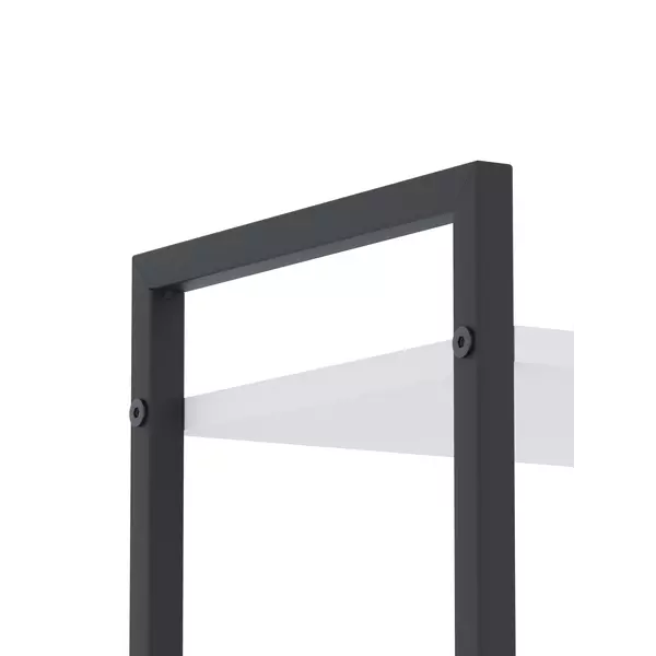 Металевий стелаж 160×80×40 антрацит-білий сніг, 5 полиць ЛДСП, Лофтфото, зображення 3