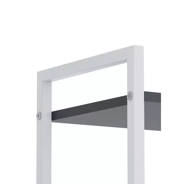 Металевий стелаж 90×80×40 білий-антрацит, 3 полиці ЛДСП, Лофтфото, зображення 3