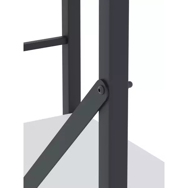 Металевий стелаж 170×80×35 антрацит-білий сніг, 5 полиць ЛДСП, Лофтфото, зображення 4