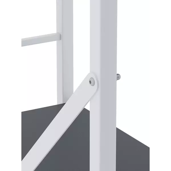 Металевий стелаж 110×60×24 білий-антрацит, 4 полиці ЛДСП, Лофтфото, зображення 4