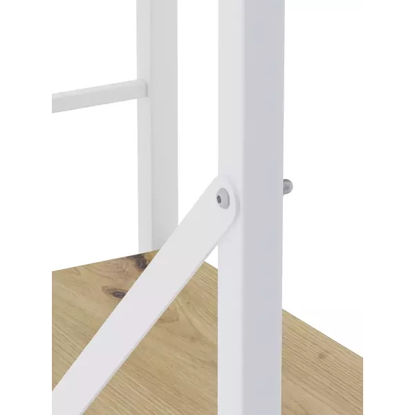 Металевий стелаж 160×80×40 білий-дуб артизан, 5 полиць ЛДСП, Лофтфото, зображення 4