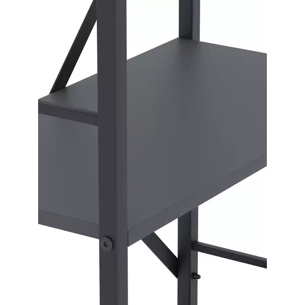 Металевий стелаж 160×80×40 антрацит-антрацит, 5 полиць ЛДСП, Лофтфото, зображення 5