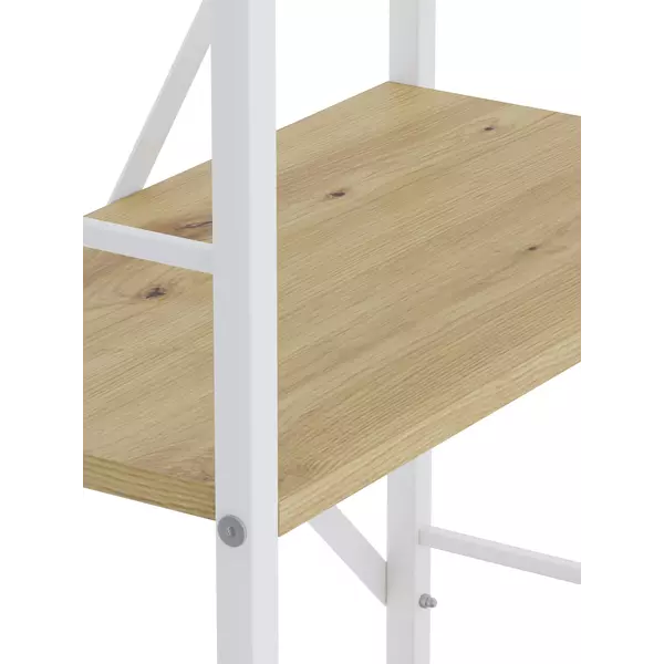 Металевий стелаж 90×80×40 білий-дуб артизан, 3 полиці ЛДСП, Лофтфото, зображення 5