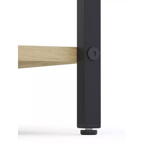 Металевий стелаж 90×80×40 антрацит-дуб артизан, 3 полиці ЛДСП, Лофтфото, зображення 6