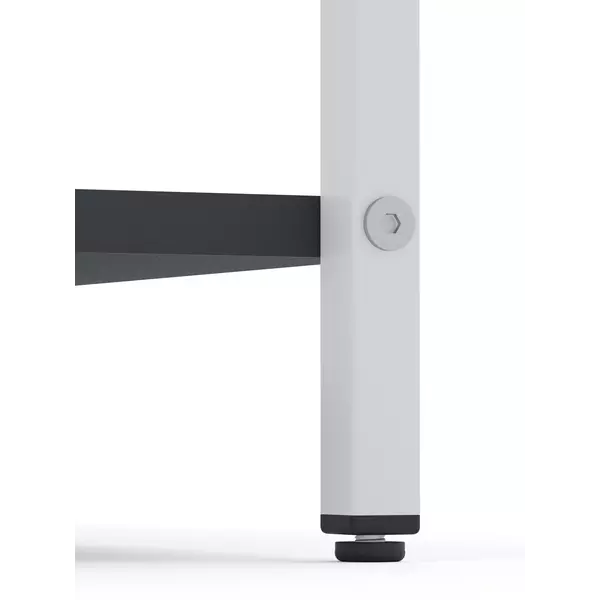 Металевий стелаж 90×80×40 білий-антрацит, 3 полиці ЛДСП, Лофтфото, зображення 6