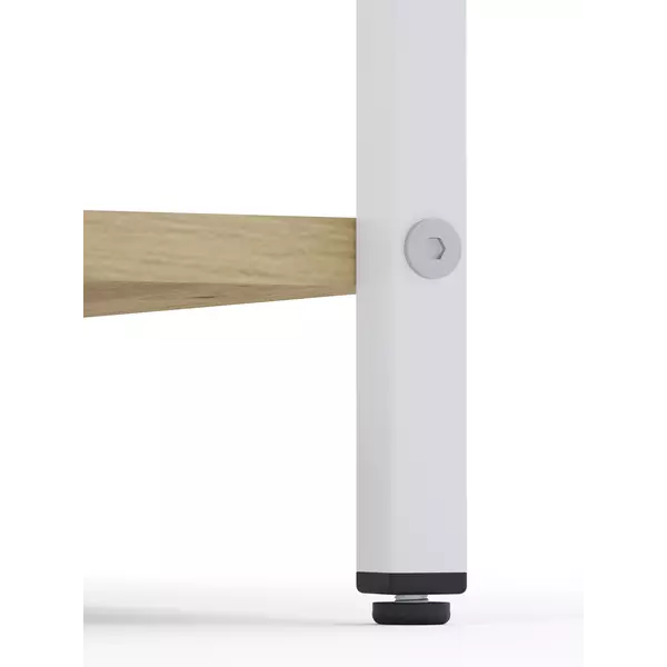 Металевий стелаж 90×80×40 білий-дуб артизан, 3 полиці ЛДСП, Лофтфото, зображення 6