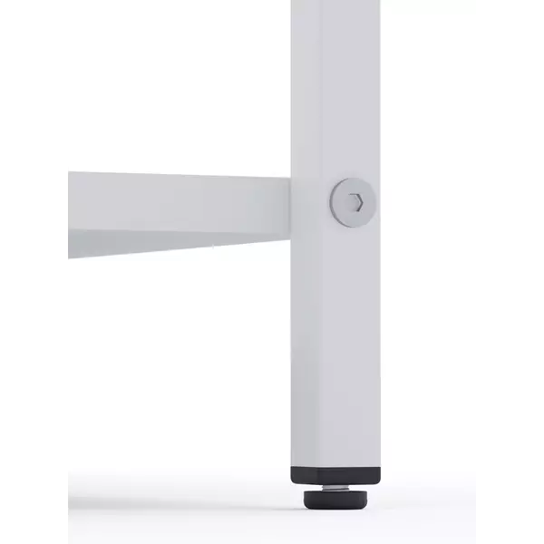 Металевий стелаж 90×80×40 білий-білий сніг, 3 полиці ЛДСП, Лофтфото, зображення 6