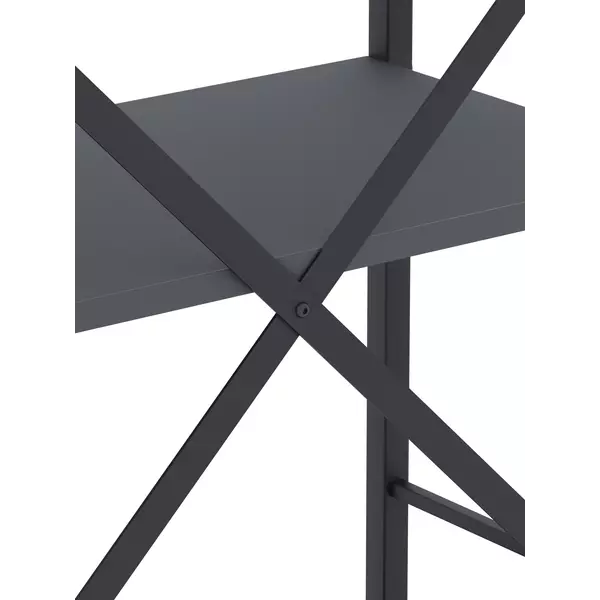 Металевий стелаж 170×80×35 антрацит-антрацит, 5 полиць ЛДСП, Лофтфото, зображення 7