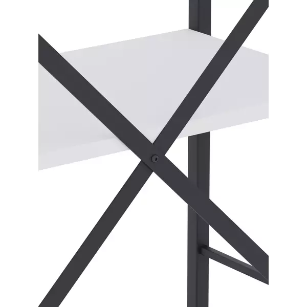 Металевий стелаж 90×60×24 антрацит-білий сніг, 3 полиці ЛДСП, Лофтфото, зображення 7