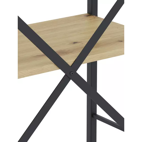 Металевий стелаж 180×60×24 антрацит-дуб артизан, 6 полиць ЛДСП, Лофтфото, зображення 7