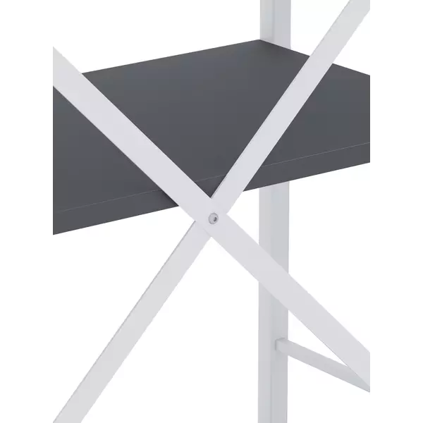 Металевий стелаж 90×80×40 білий-антрацит, 3 полиці ЛДСП, Лофтфото, зображення 7