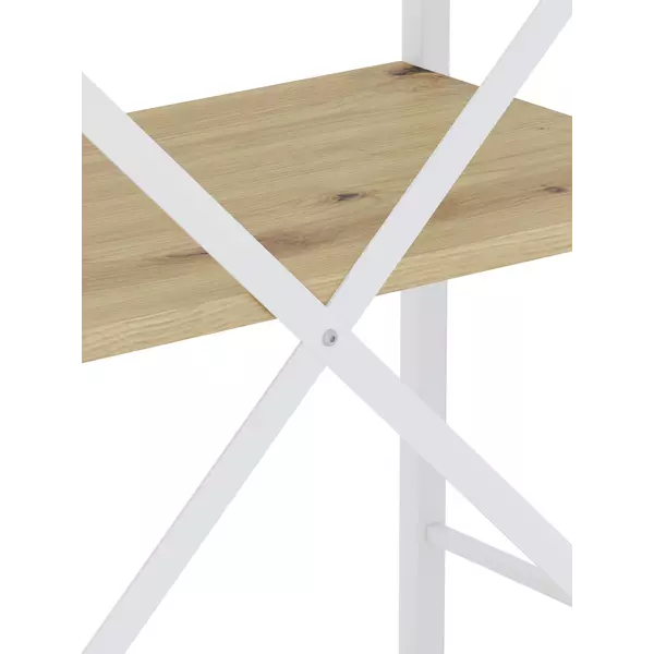 Металевий стелаж 160×80×40 білий-дуб артизан, 5 полиць ЛДСП, Лофтфото, зображення 7