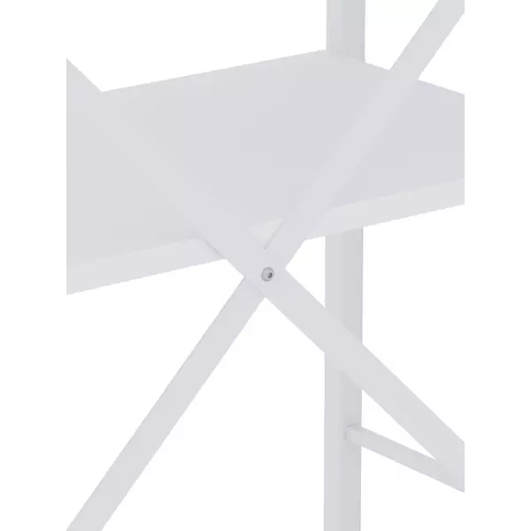 Металевий стелаж 160×80×40 білий-білий сніг, 5 полиць ЛДСП, Лофтфото, зображення 7