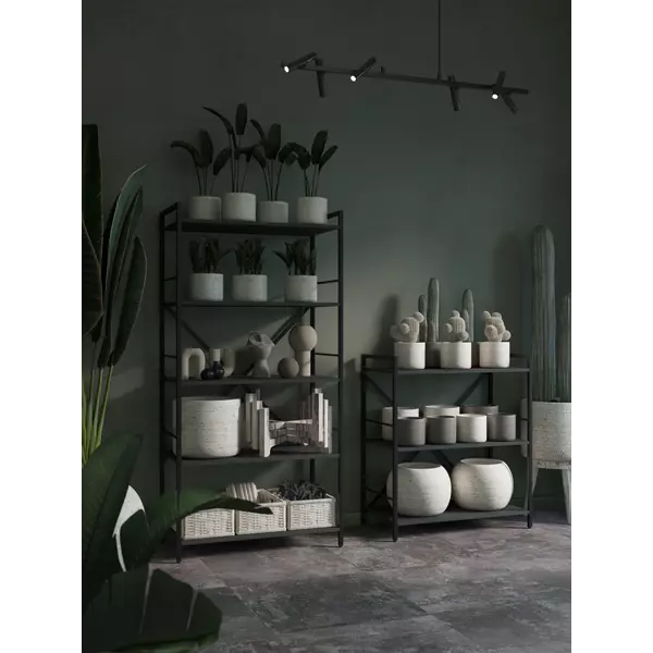 Металевий стелаж 180×60×24 антрацит-антрацит, 6 полиць ЛДСП, Лофтфото, зображення 9