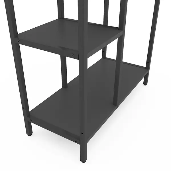 Стелаж Лофт Каскад 1090х700х300 Меткас, 35 кг/полицю, 5 полиць, ЛДСП, антрацит-антрацитфото, зображення 3
