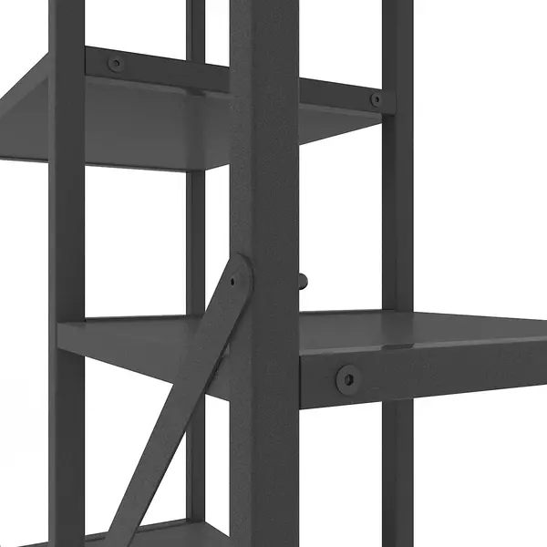 Стелаж Лофт Каскад 1780х700х300 Меткас, 35 кг/полицю, 7 полиць, ЛДСП, антрацит-антрацитфото, зображення 4