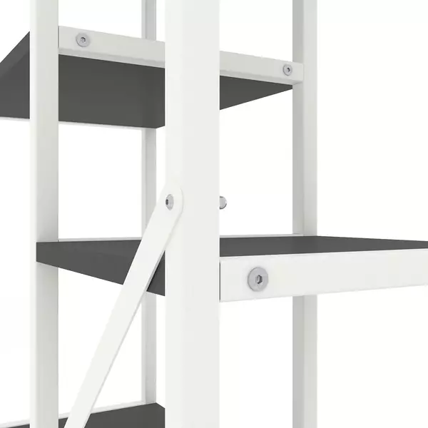 Стелаж Лофт Каскад 1780х700х300 Меткас, 35 кг/полицю, 7 полиць, ЛДСП, білий-антрацитфото, зображення 4